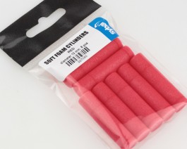Soft Foam Cylinders, Red, 10 mm